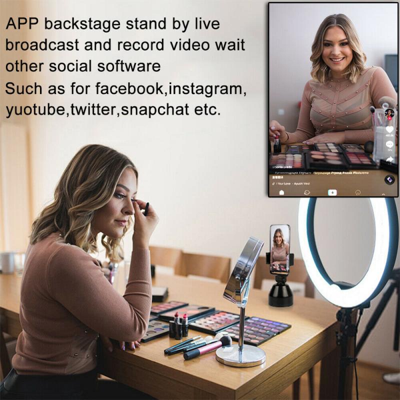 Smart Face Tracking Object 360° Rotation Tripod Auto Face&amp;Cell Phone Holder For Photography/Makeup/Vlog/YouTube/iPhone/Android